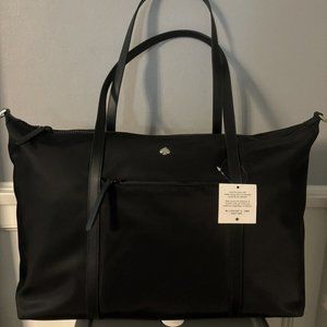 NWT Kate Spade Jae Large Nylon Weekender Travel Bag Black $349